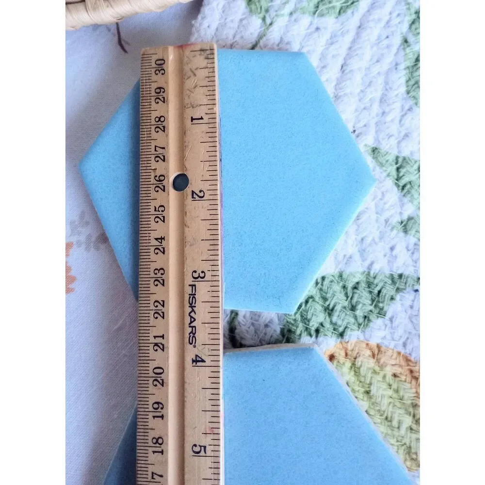 Vintage octagonal blue tile. Set of 12